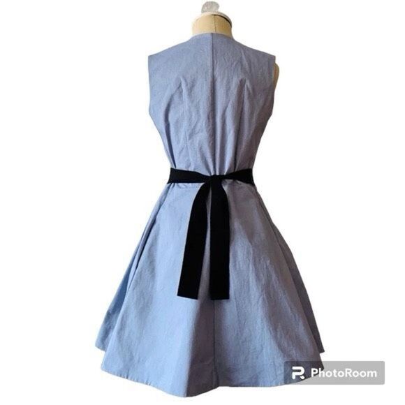 ✨& Other Stories Paris Bow Ribbon Chambray Sz. 4 Dress✨ - Picture 3 of 10